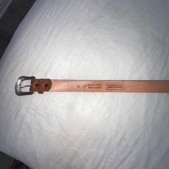 Desperado, Genuine Ostrich Belt, size 42, Brown - Picture 3 of 4